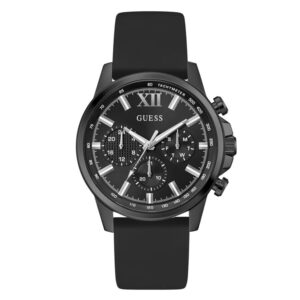 guess walker quartz black dial men's watch gw0913g3