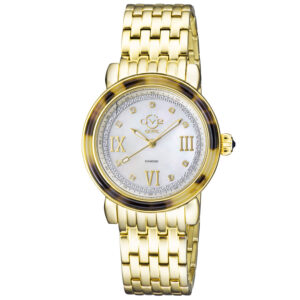 gv2 by gevril marsala tortoise diamond mother of pearl dial ladies watch 9851b