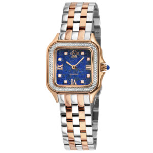 gv2 by gevril milan diamond blue dial ladies watch 121141b