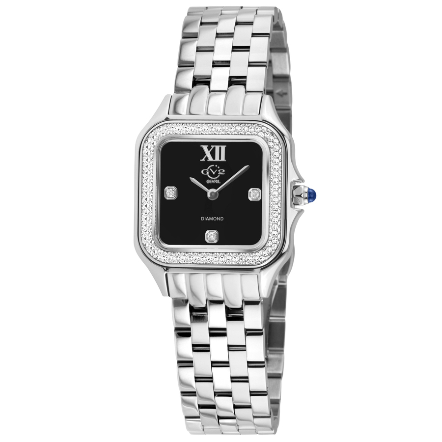 gv2 by gevril milan quartz diamond black dial ladies watch 121404b gv2 by gevril milan quartz diamond black dial ladies watch 121404b