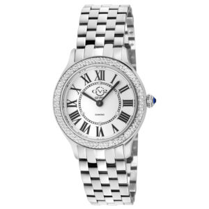 gv2 by gevril milan quartz diamond white dial ladies watch 12160b