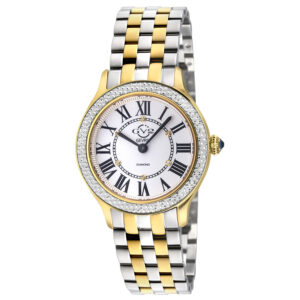 gv2 by gevril milan quartz diamond white dial ladies watch 12163b