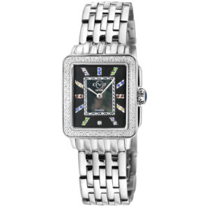 gv2 by gevril padova gemstone diamond mother of pearl dial ladies watch 12330b