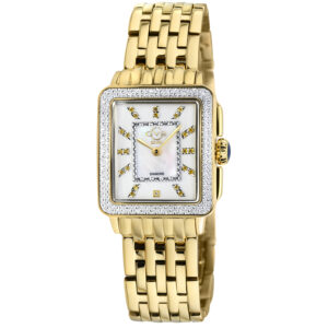 gv2 by gevril padova gemstone diamond mother of pearl dial ladies watch 12331b