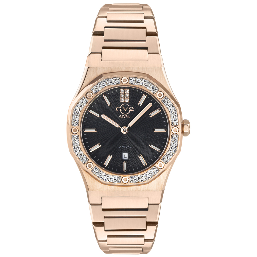 gv2 by gevril palmanova quartz diamond black dial ladies watch 12704 gv2 by gevril palmanova quartz diamond black dial ladies watch 12704