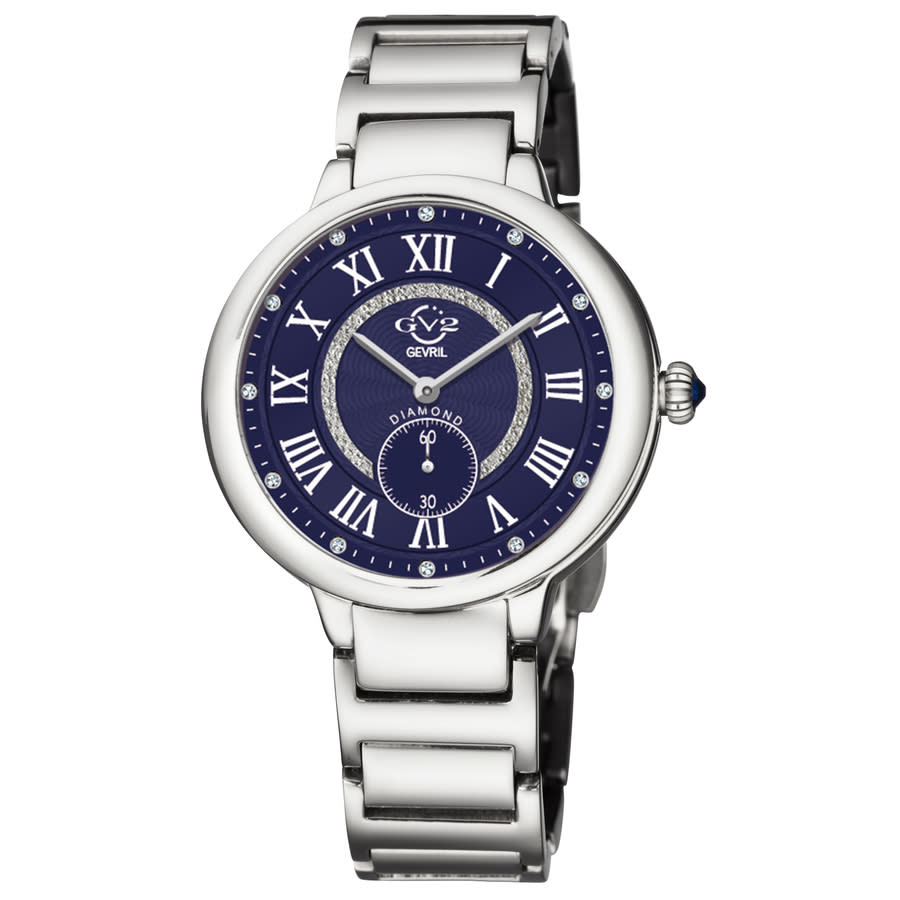 gv2 by gevril rome quartz diamond blue dial ladies watch 12205b gv2 by gevril rome quartz diamond blue dial ladies watch 12205b
