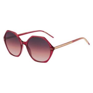 hugo boss burgundy pink geometric ladies sunglasses boss 1585/s 8cq/uq