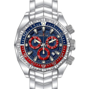invicta akula chronograph quartz blue dial pepsi bezel men's watch 44296