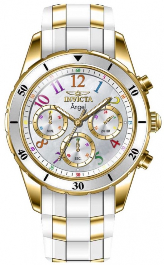 invicta angel chronograph gmt quartz white dial ladies watch 49801 invicta angel chronograph gmt quartz white dial ladies watch 49801
