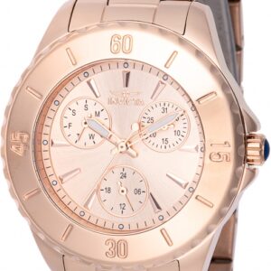 invicta angel gmt quartz rose gold dial ladies watch 48403