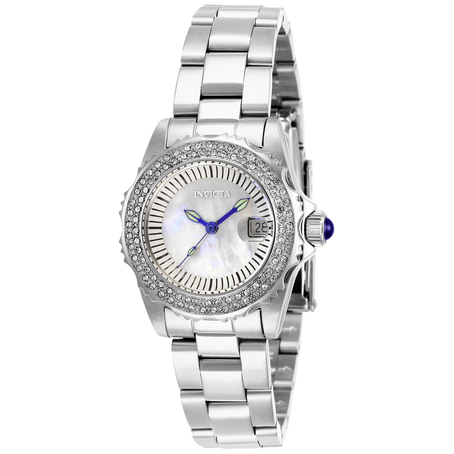 invicta angel quartz crystal white mother of pearl dial ladies watch 28442 invicta angel quartz crystal white mother of pearl dial ladies watch 28442