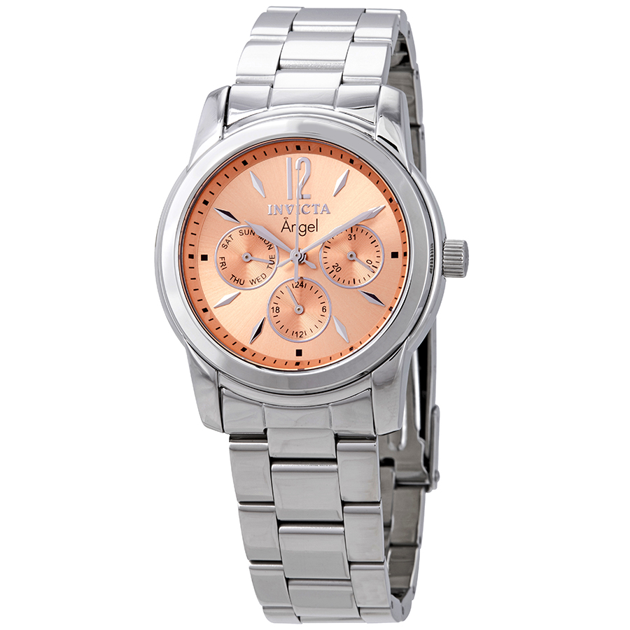 invicta angel multi function apricot dial ladies watch 0462 invicta angel multi function apricot dial ladies watch 0462