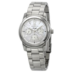 invicta angel multi function mother of pearl dial ladies watch 0463