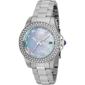 invicta angel quartz crystal blue dial ladies watch 36071