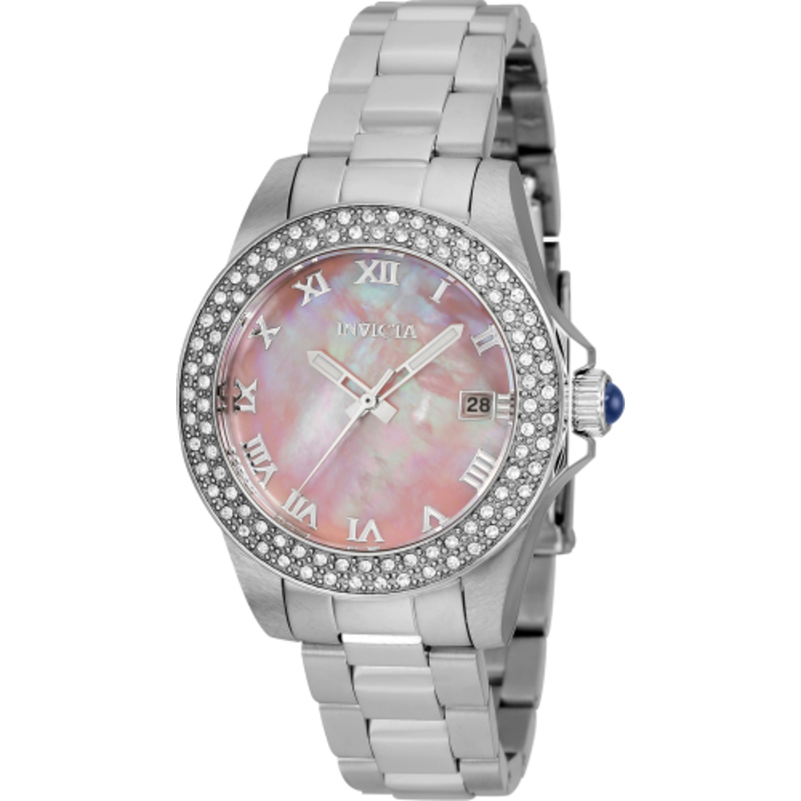 invicta angel quartz crystal pink dial ladies watch 36070 invicta angel quartz crystal pink dial ladies watch 36070