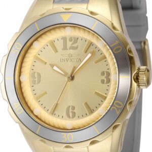invicta angel quartz gold dial ladies watch 48850
