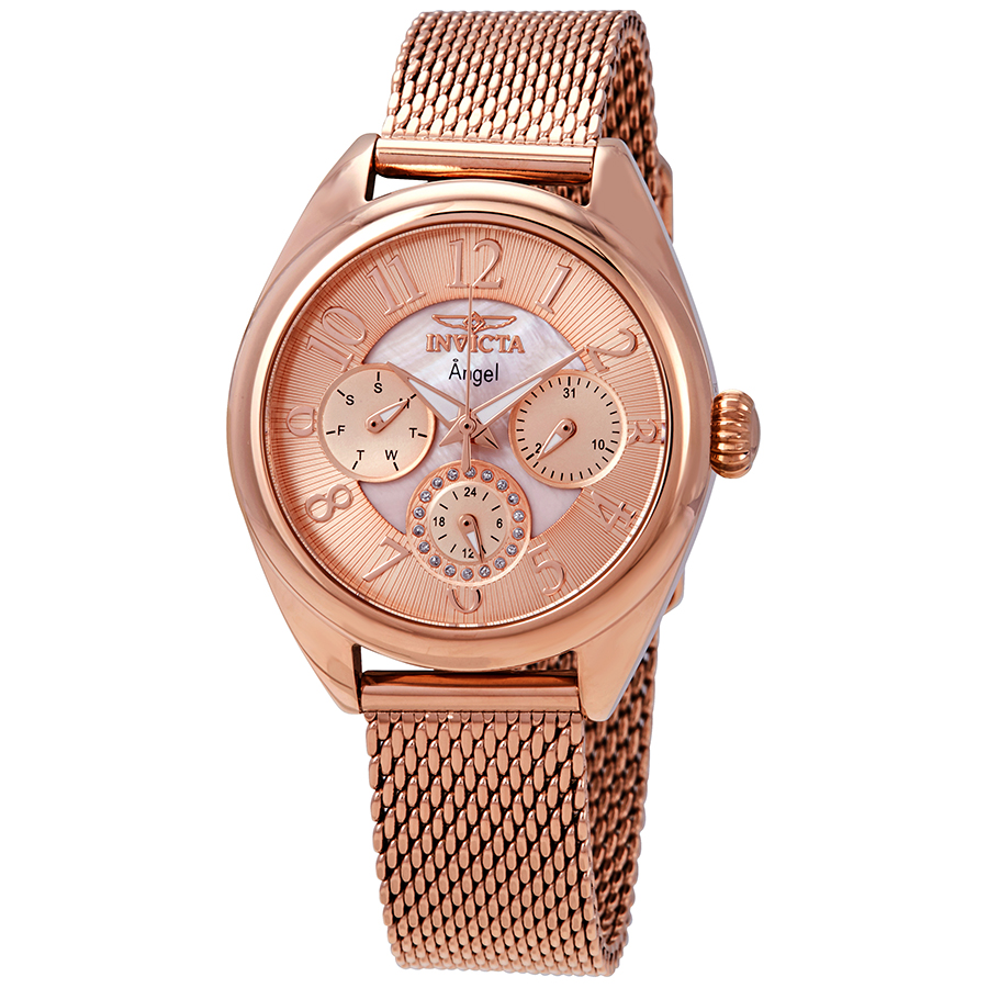 invicta angel rose gold dial ladies watch 27454 invicta angel rose gold dial ladies watch 27454
