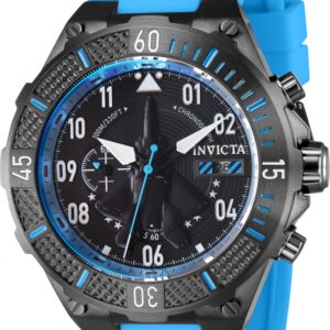 invicta aviator chronograph date quartz black dial men's watch 39898