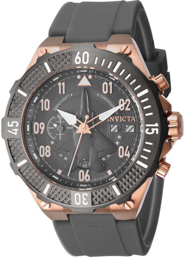 invicta aviator chronograph quartz grey dial men's watch 39895 invicta aviator chronograph quartz grey dial men's watch 39895