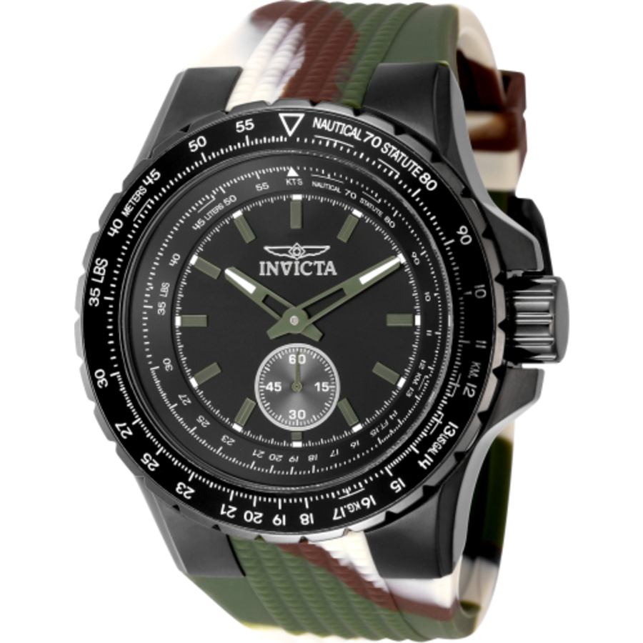 invicta aviator quartz black dial men's watch 49320 invicta aviator quartz black dial men's watch 49320