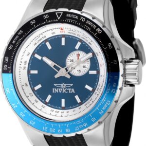 invicta aviator quartz blue dial men's watch 49717