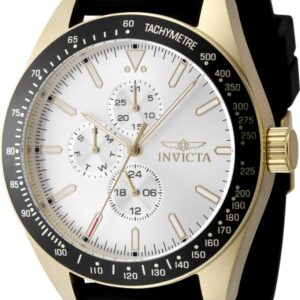 invicta aviator quartz silver dial men's watch 48857