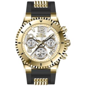 invicta blu chronograph gmt quartz silver dial ladies watch 49804