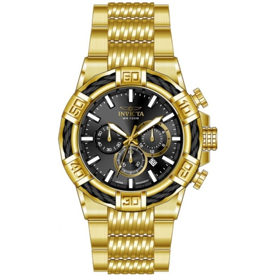 invicta bolt chronograph gmt quartz black dial men's watch 49905 invicta bolt chronograph gmt quartz black dial men's watch 49905