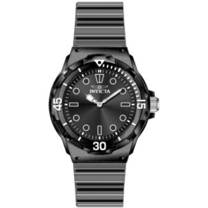 invicta celestial quartz black dial ladies watch 49208