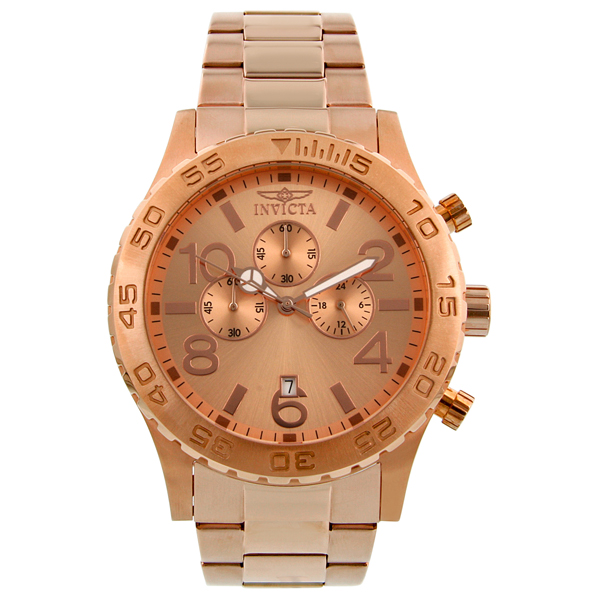 invicta elegant ocean chronograph rose dial rose gold tone men's watch 1271 invicta elegant ocean chronograph rose dial rose gold tone men's watch 1271