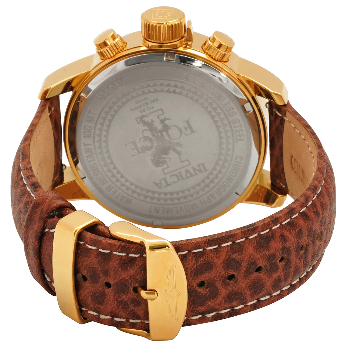 invicta force lefty chronograph blue dial brown leather men's watch 3329 invicta force lefty chronograph blue dial brown leather men's watch 3329