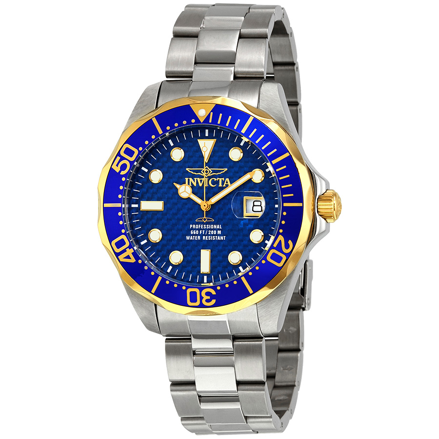 invicta grand diver blue carbon fiber dial men's watch 12566 invicta grand diver blue carbon fiber dial men's watch 12566
