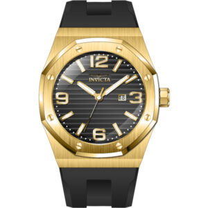 invicta huracan quartz black dial men's watch 45776