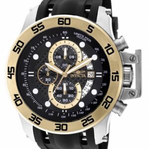 invicta i force chronograph black carbon fiber dial black polyurethane men's watch 19253
