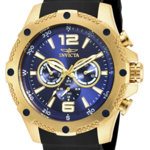 invicta i force multi function blue dial black polyurethane men's watch 19659