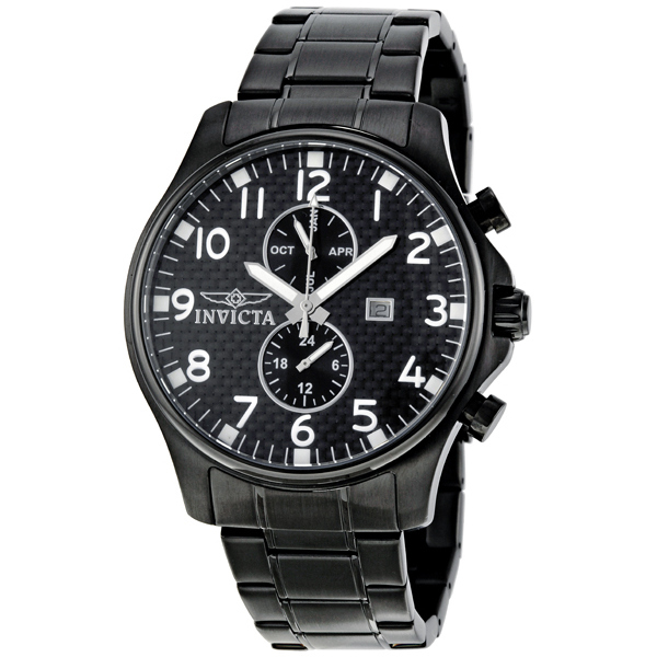 invicta ii collection black dial black ion plated men's watch 0383 invicta ii collection black dial black ion plated men's watch 0383