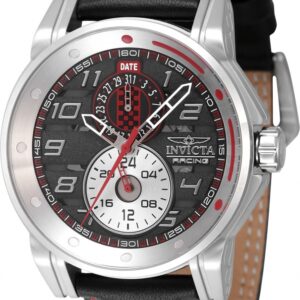invicta invicta racing gmt quartz black dial men's watch 47533