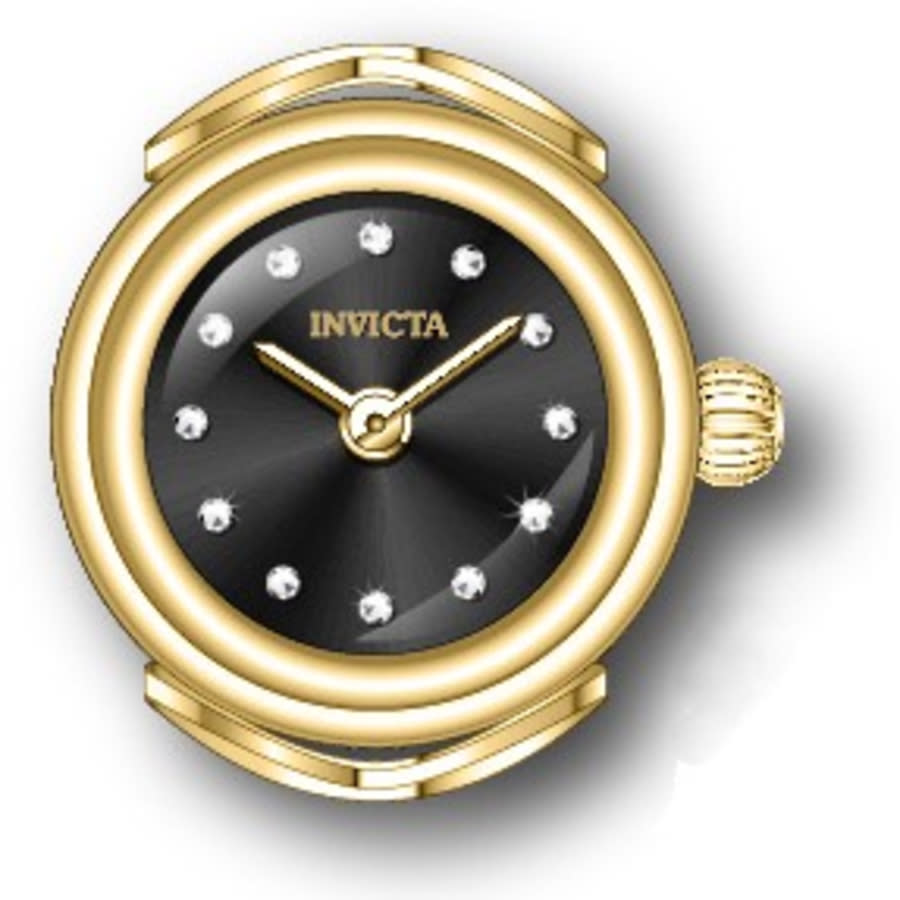 invicta mini angel quartz crystal black dial ladies ring watch 44482 invicta mini angel quartz crystal black dial ladies ring watch 44482