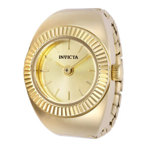 invicta mini angel quartz crystal gold dial ladies watch 48947