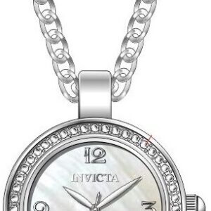 invicta mini angel quartz crystal white dial ladies watch 49931