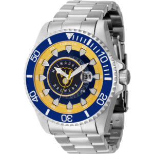 invicta mlb milwaukee brewers quartz men's watch 43469