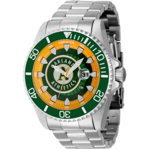 invicta mlb oakland athletics quartz men's watch 43473