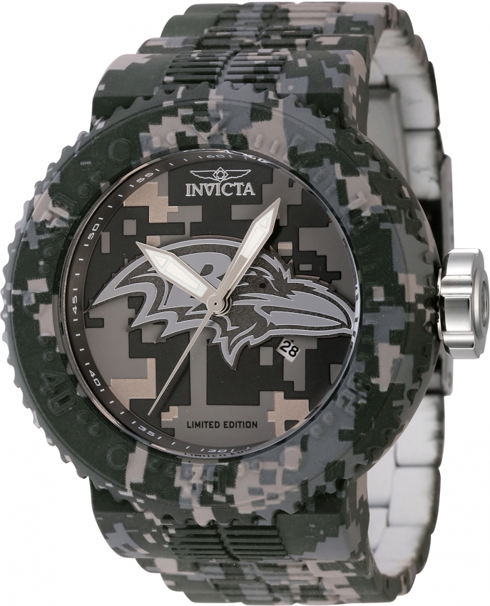 invicta nfl baltimore ravens quartz men's camouflage dial watch 45108 invicta nfl baltimore ravens quartz men's camouflage dial watch 45108