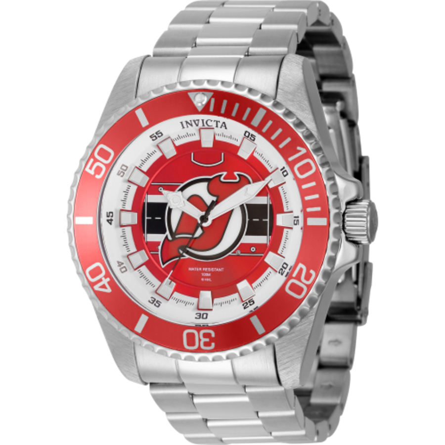 invicta nhl new jersey devils quartz red dial men's watch 42253 invicta nhl new jersey devils quartz red dial men's watch 42253