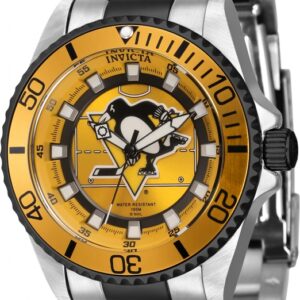invicta nhl pittsburgh penguins quartz ladies watch 42208