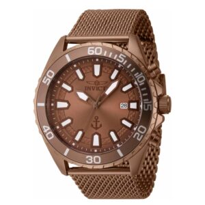 invicta ocean voyage quartz brown dial men's watch 46273
