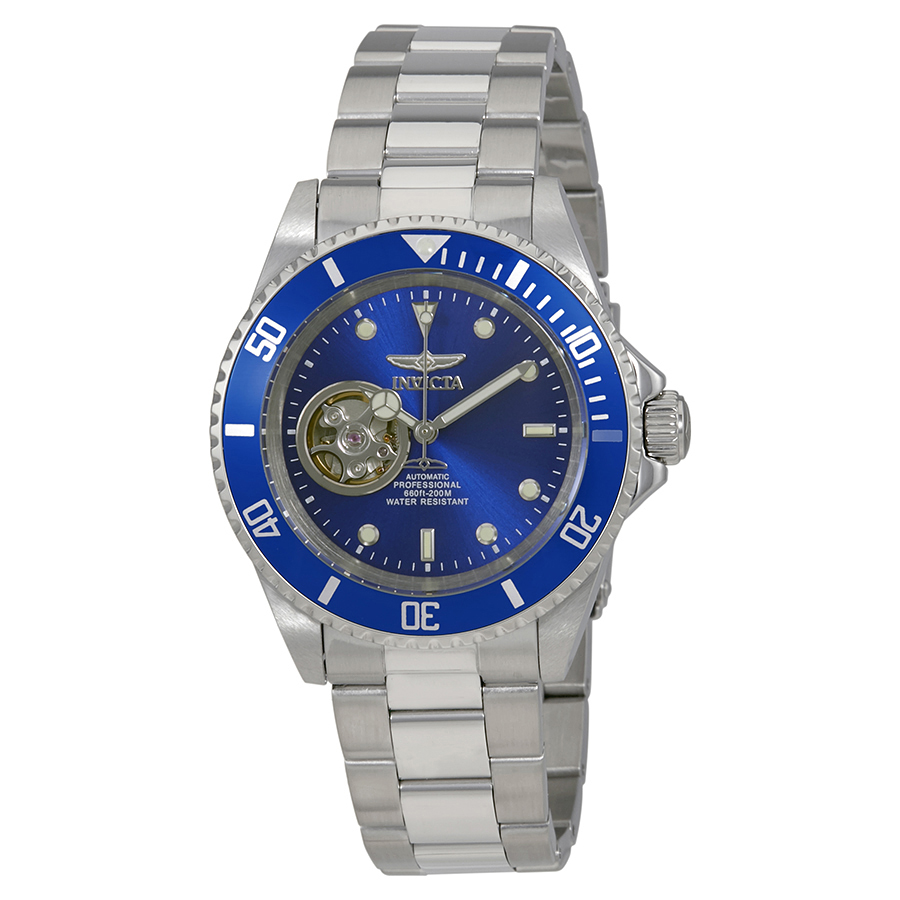 invicta pro diver automatic blue dial stainless steel men's watch 20434 invicta pro diver automatic blue dial stainless steel men's watch 20434