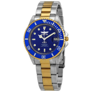 invicta pro diver automatic blue dial two tone men's watch 28662