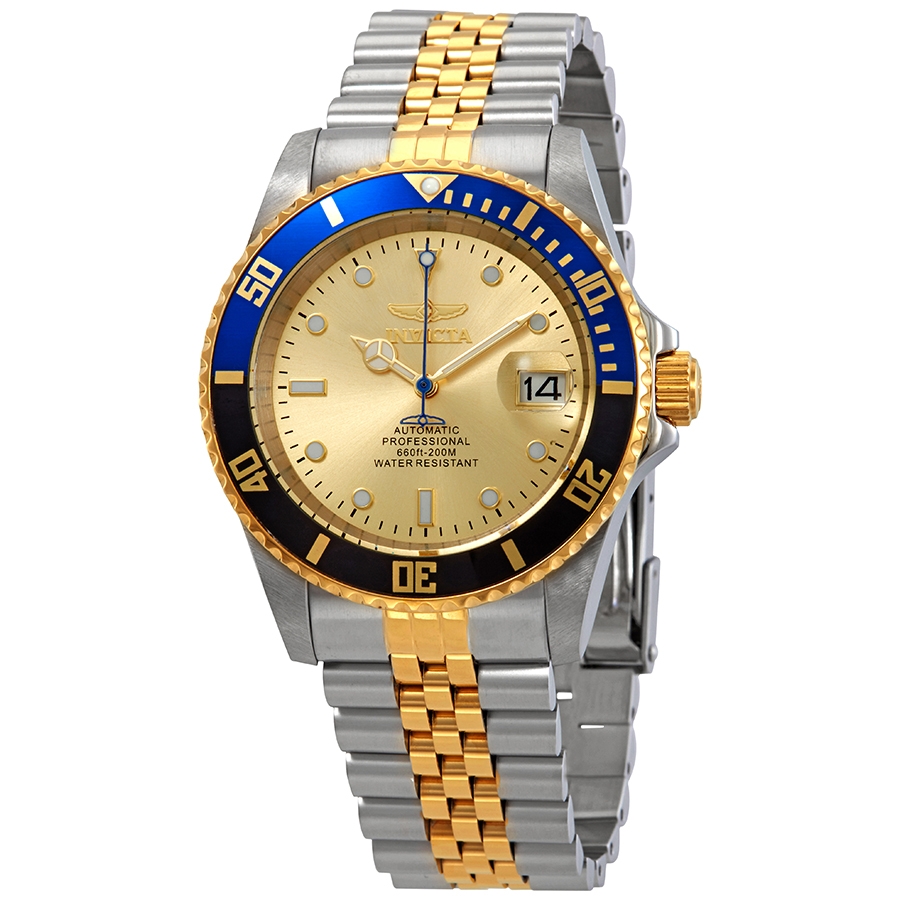 invicta pro diver automatic gold dial batman bezel men's watch 29181 invicta pro diver automatic gold dial batman bezel men's watch 29181