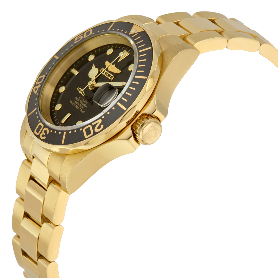 invicta pro diver automatic black dial gold plated men's watch 8929 invicta pro diver automatic black dial gold plated men's watch 8929